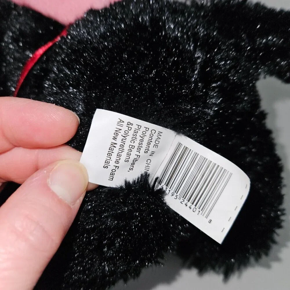 Black Puppy Dog Plush Valentine's Day Cute Love Backpack Scottie Toy Gift